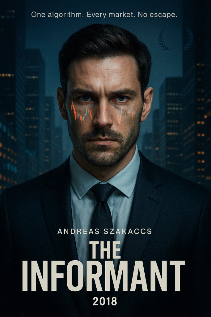 Poster of The Informant (2018) featuring Andreas Szakacs as Adrian Mohan, a Dutch analyst uncovering a hidden algorithm
